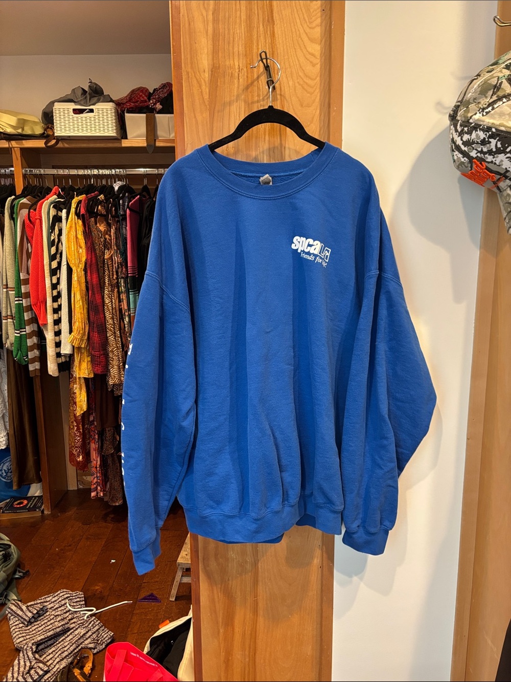 SPCALA Blue Crewneck Sweatshirt - Cozy Men's Sweater